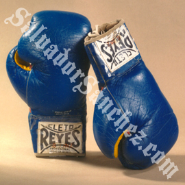 blue gloves
